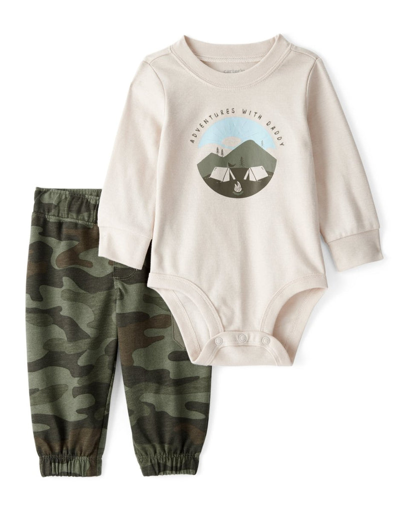 Conjunto dos piezas algodón con diseño "Adventures with daddy" - Carter's