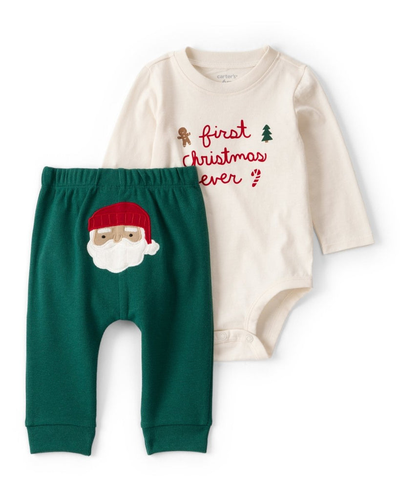 Conjunto dos piezas algodón con diseño "my first christmas" - Carter's