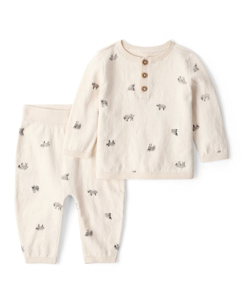 Conjunto dos piezas algodón con ovejas gris - Carter's