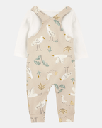 Conjunto dos piezas algodón peto y camiseta diseño aves - Carter's