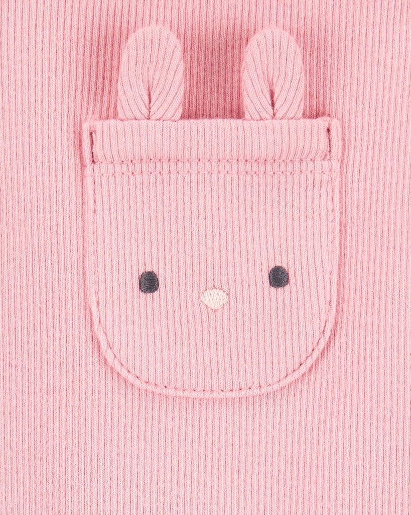 Conjunto dos piezas algodón peto y camiseta diseño conejita - Carter´s