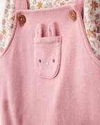 Conjunto dos piezas algodón peto y camiseta diseño conejita - Carter's