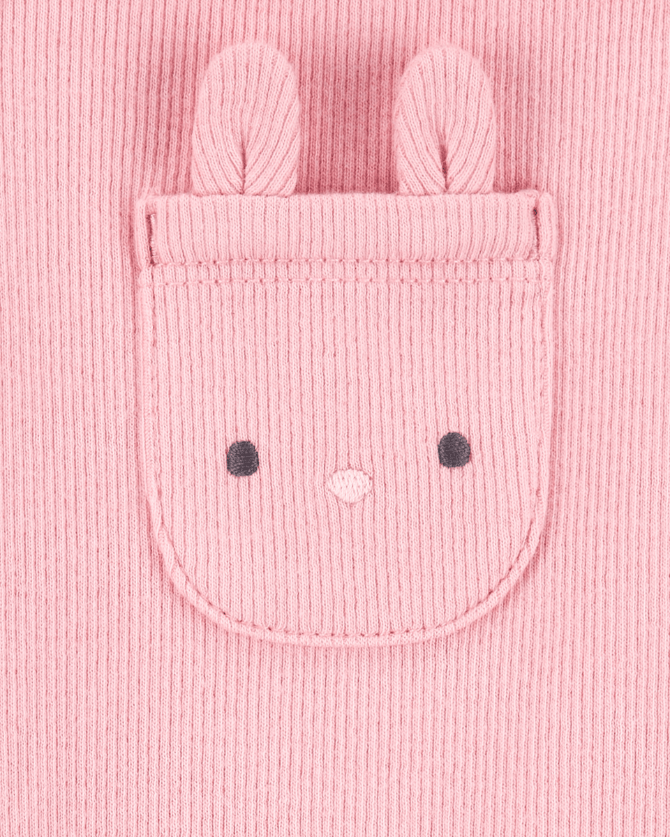 Conjunto dos piezas algodón peto y camiseta diseño conejita - Carter's