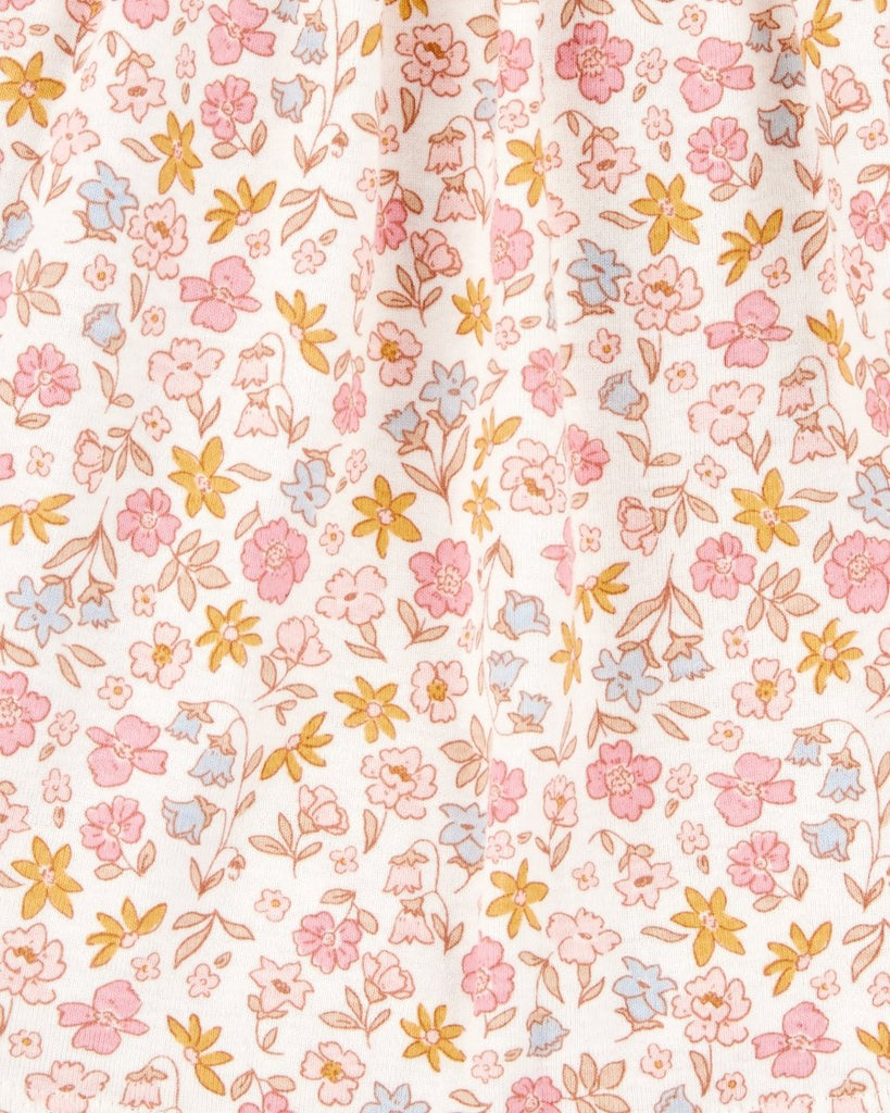 Conjunto dos piezas algodón vestido y chaqueta diseño floral - Carter´s