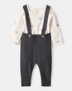 Conjunto dos piezas body algodón y peto estampado de ovejas - Carter's