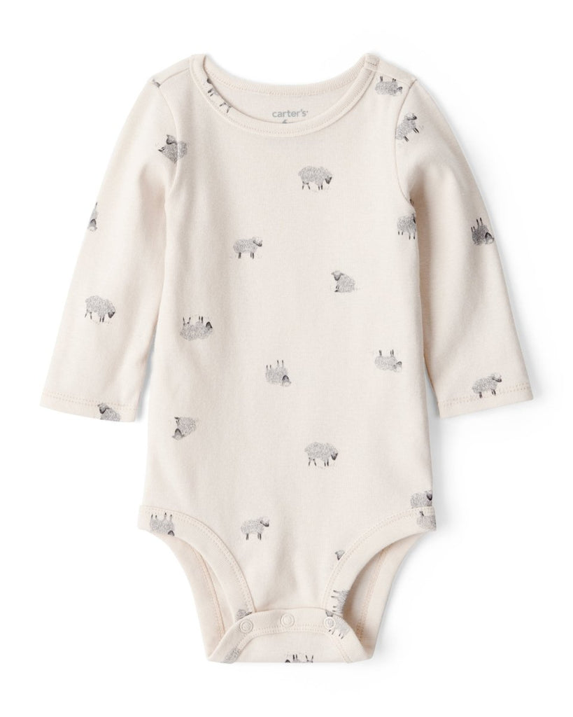 Conjunto dos piezas body algodón y peto estampado de ovejas - Carter's