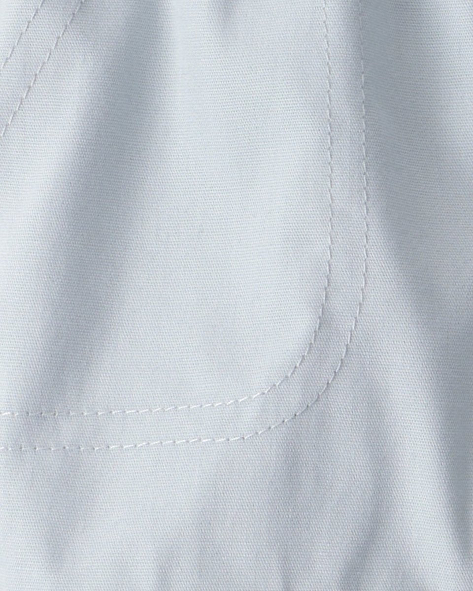 Conjunto dos piezas camisa de lino y pantalón corto de algodón, diseño a rayas azul - Carter's