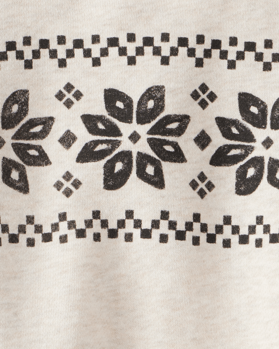Conjunto dos piezas camiseta estampado Fair Isle y pantalón marfil - Carter's