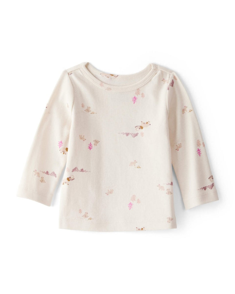 Conjunto dos piezas peto de felpa con oso y camiseta morado - Carter's