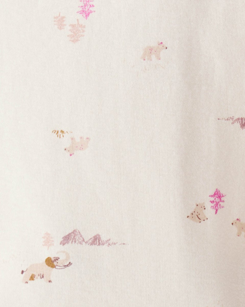 Conjunto dos piezas peto de felpa con oso y camiseta morado - Carter's