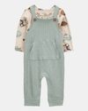 Two-piece safari design dungaree and T-shirt set