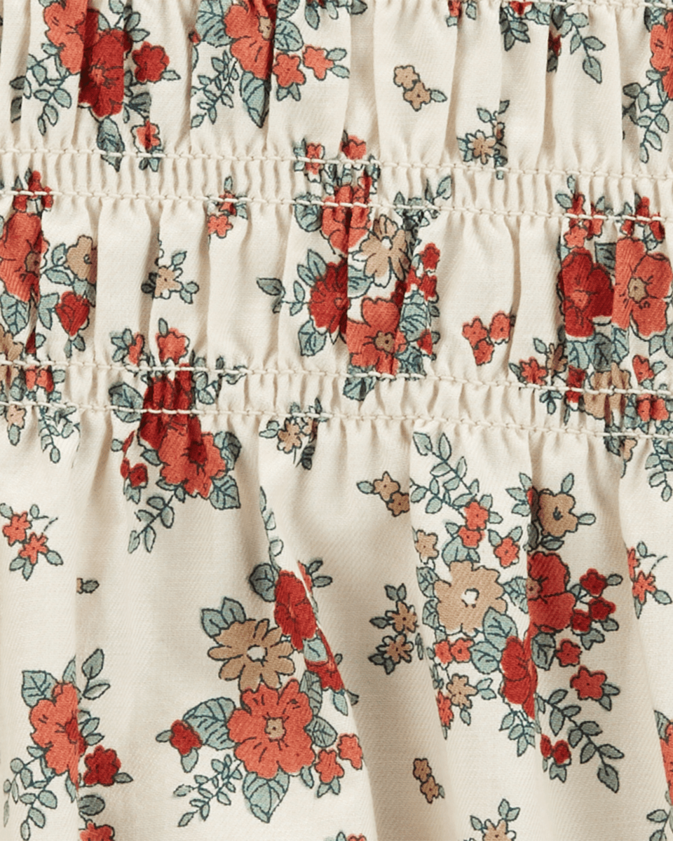 Conjunto dos piezas vestido de sarga con medias y diseño floral - Carter's
