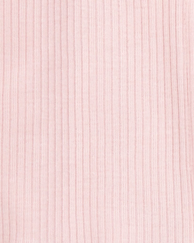 Conjunto tres piezas algodón pantalón y chaqueta punto canalés más body rosa - Carter´s