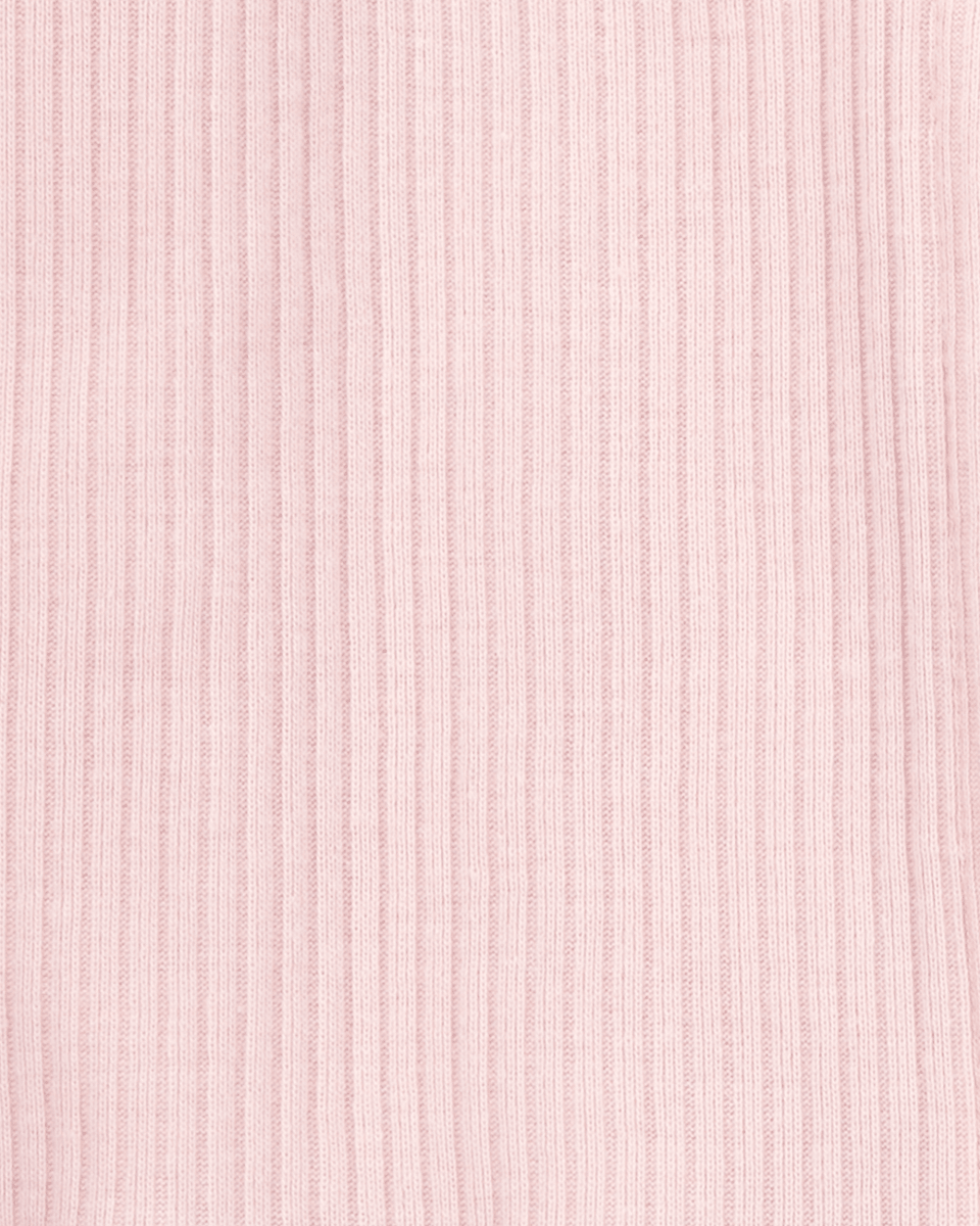 Conjunto tres piezas algodón pantalón y chaqueta punto canalés más body rosa - Carter's