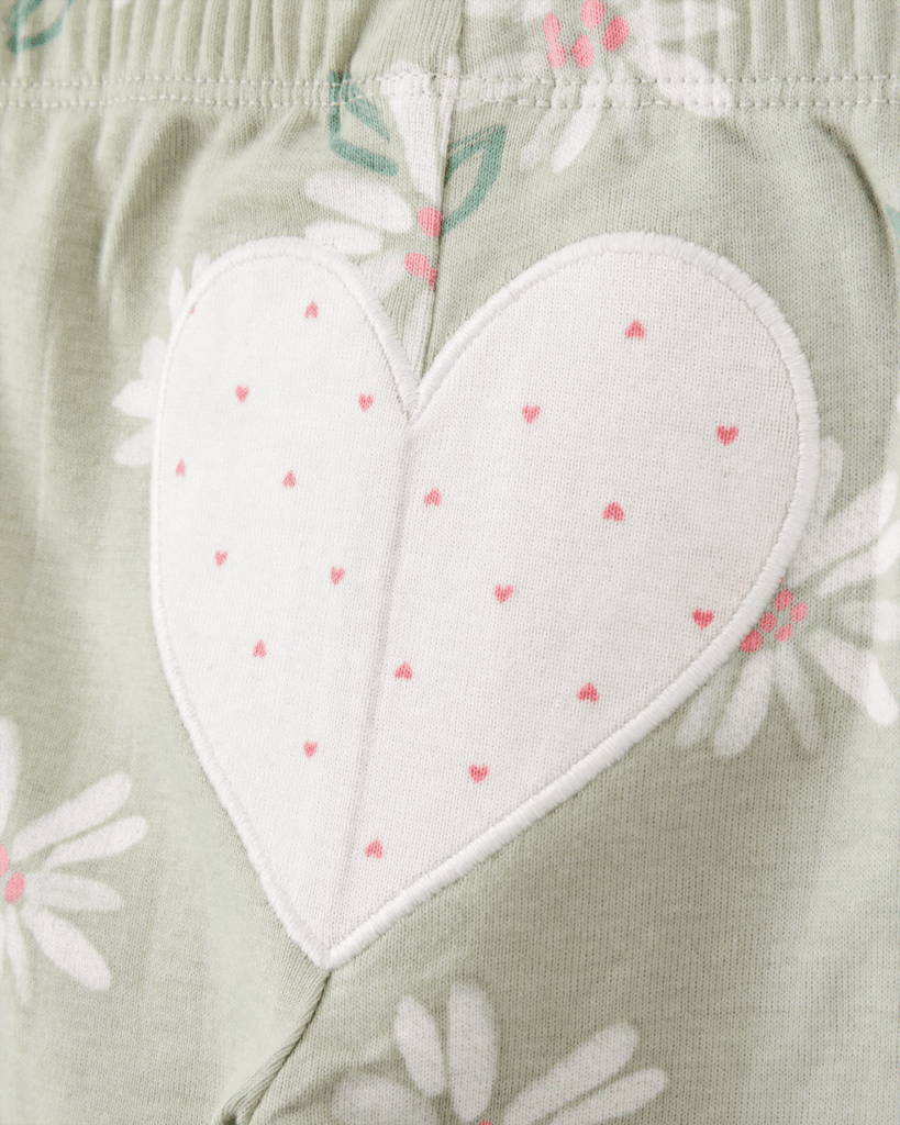 Conjunto tres piezas algodón pantalón y dos bodies diseño corazones - Carter´s