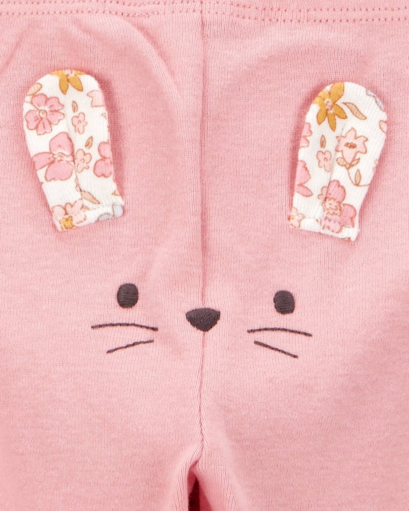 Conjunto tres piezas algodón pantalón y dos bodies diseño ratoncita - Carter´s