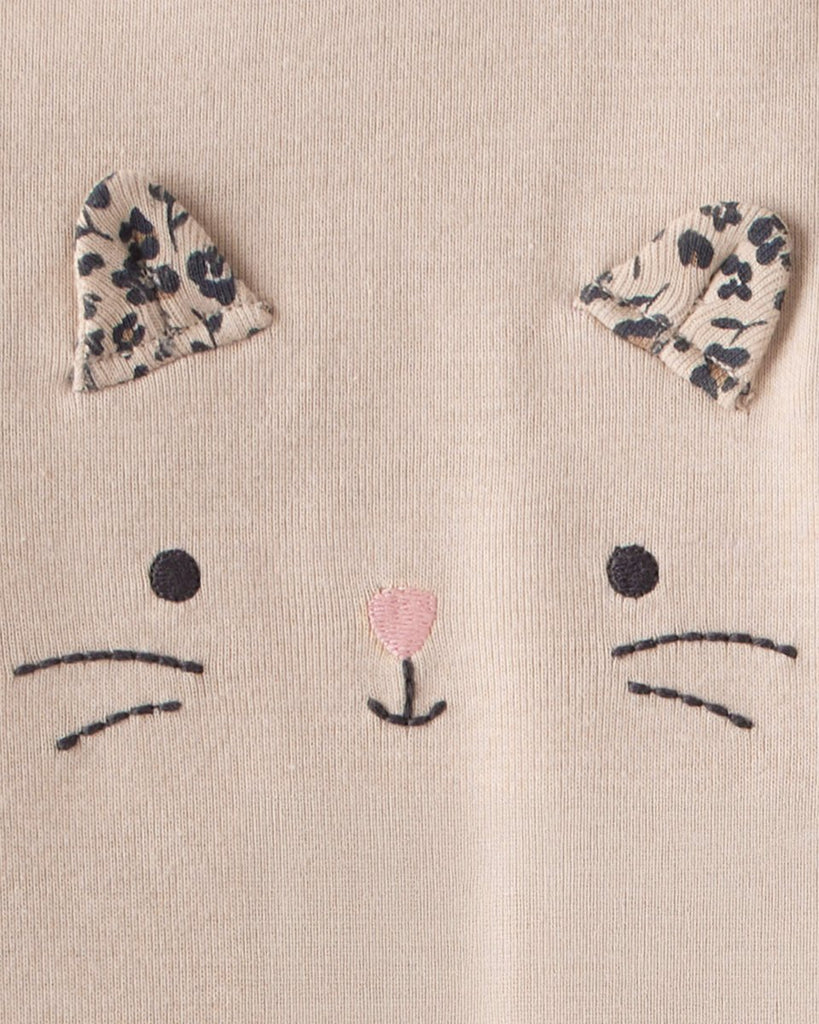 Conjunto tres piezas bodies manga larga y pantalón estampado leopardo - Carter's