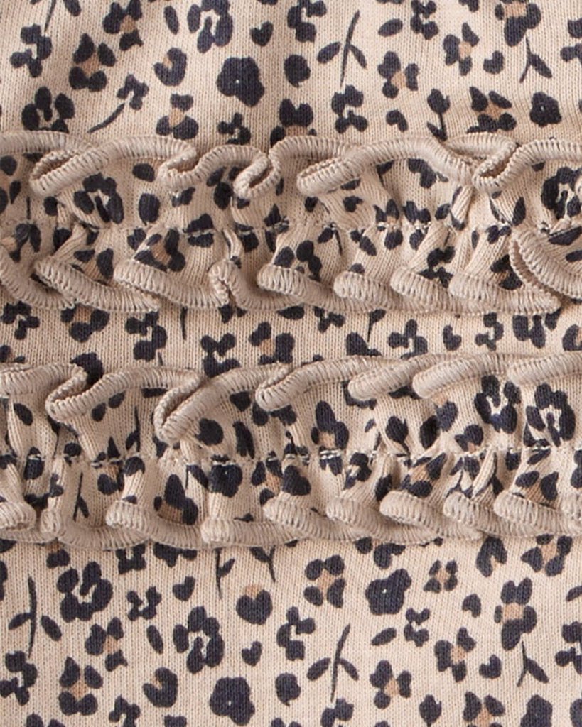 Conjunto tres piezas bodies manga larga y pantalón estampado leopardo - Carter's