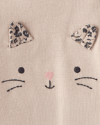 Conjunto tres piezas bodies manga larga y pantalón estampado leopardo - Carter's