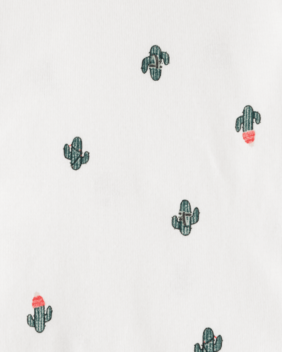 Conjunto tres piezas chaqueta de forro polar con cactus, body y pantalón - Carter's