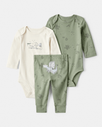 Conjunto tres piezas con dos bodies y pantalón diseño dragón - Carter's
