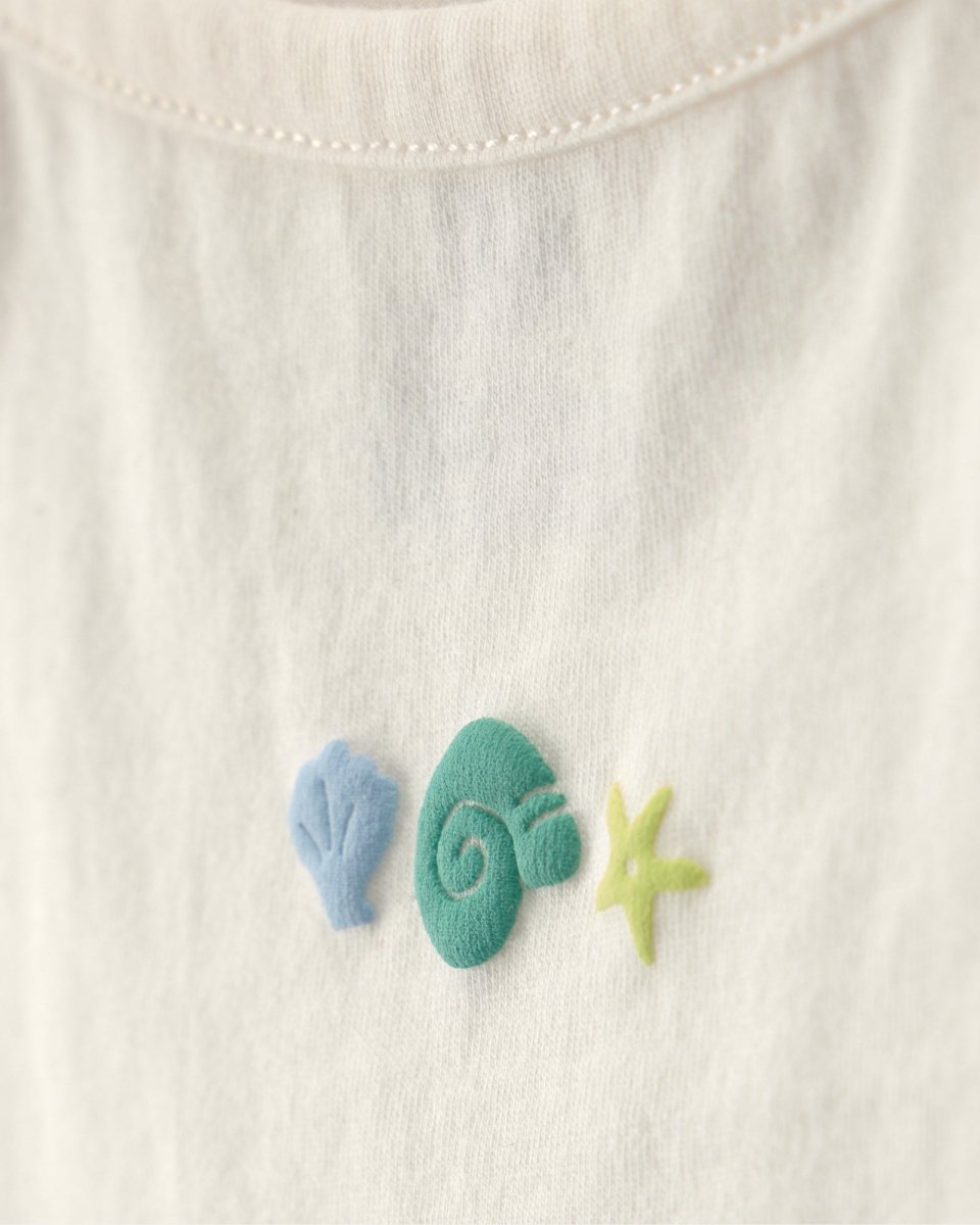 Conjunto tres piezas de algodón camiseta estampada, body y cubrepañal diseño floral - Carter's