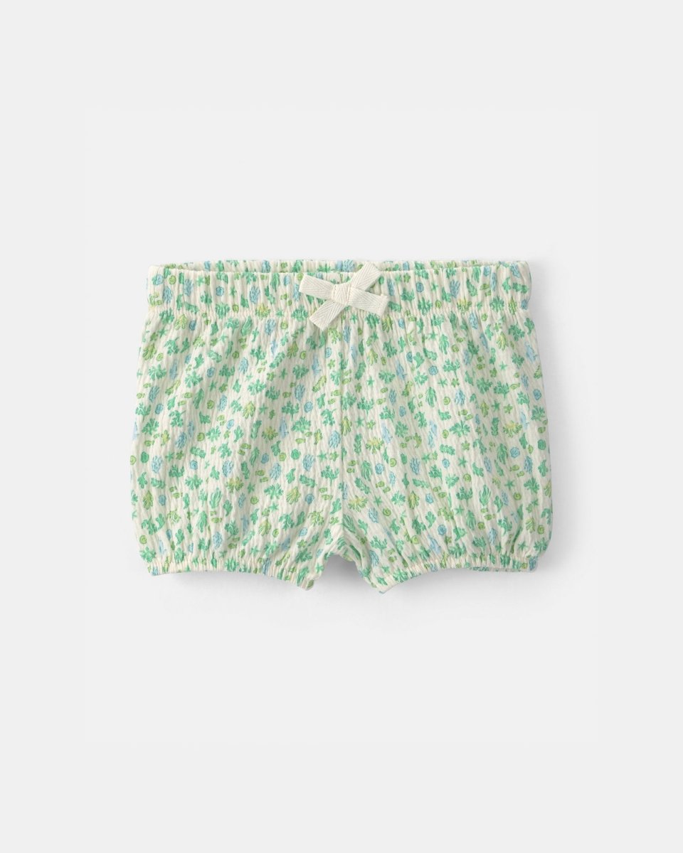 Conjunto tres piezas de algodón camiseta estampada, body y cubrepañal diseño floral - Carter's