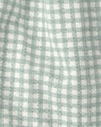 Conjunto tres piezas de algodón con blusa, pantalón corto y lazo, diseño vichy - Carter's
