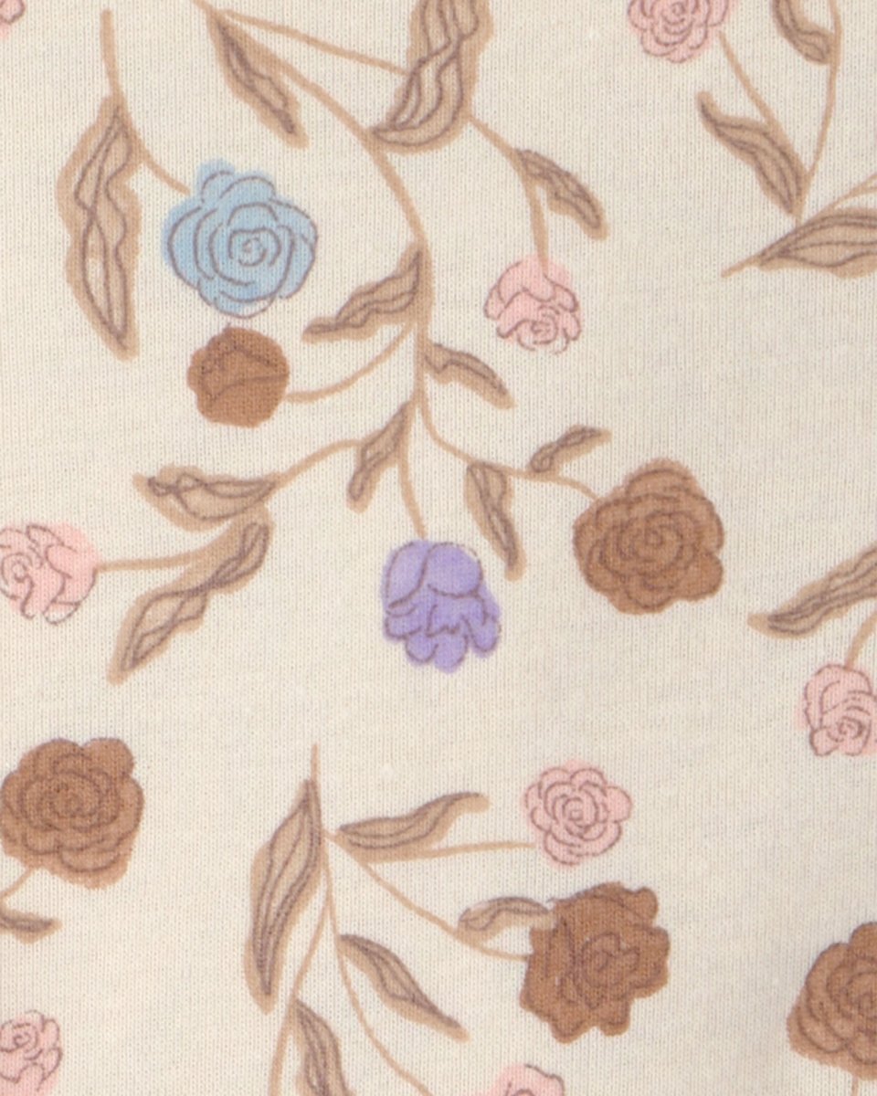 Conjunto tres piezas de algodón con blusa sin mangas, body y pantalón corto con diseño a rayas rosa - Carter's