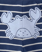 Conjunto tres piezas de algodón con dos bodies y pantalón, diseño animales marinos - Carter's