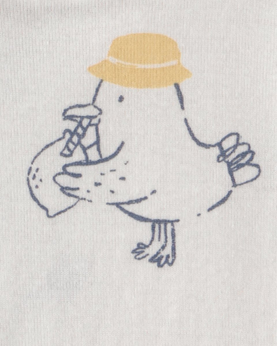 Conjunto tres piezas de algodón sudadera, body y pantalón corto con diseño limones - Carter's