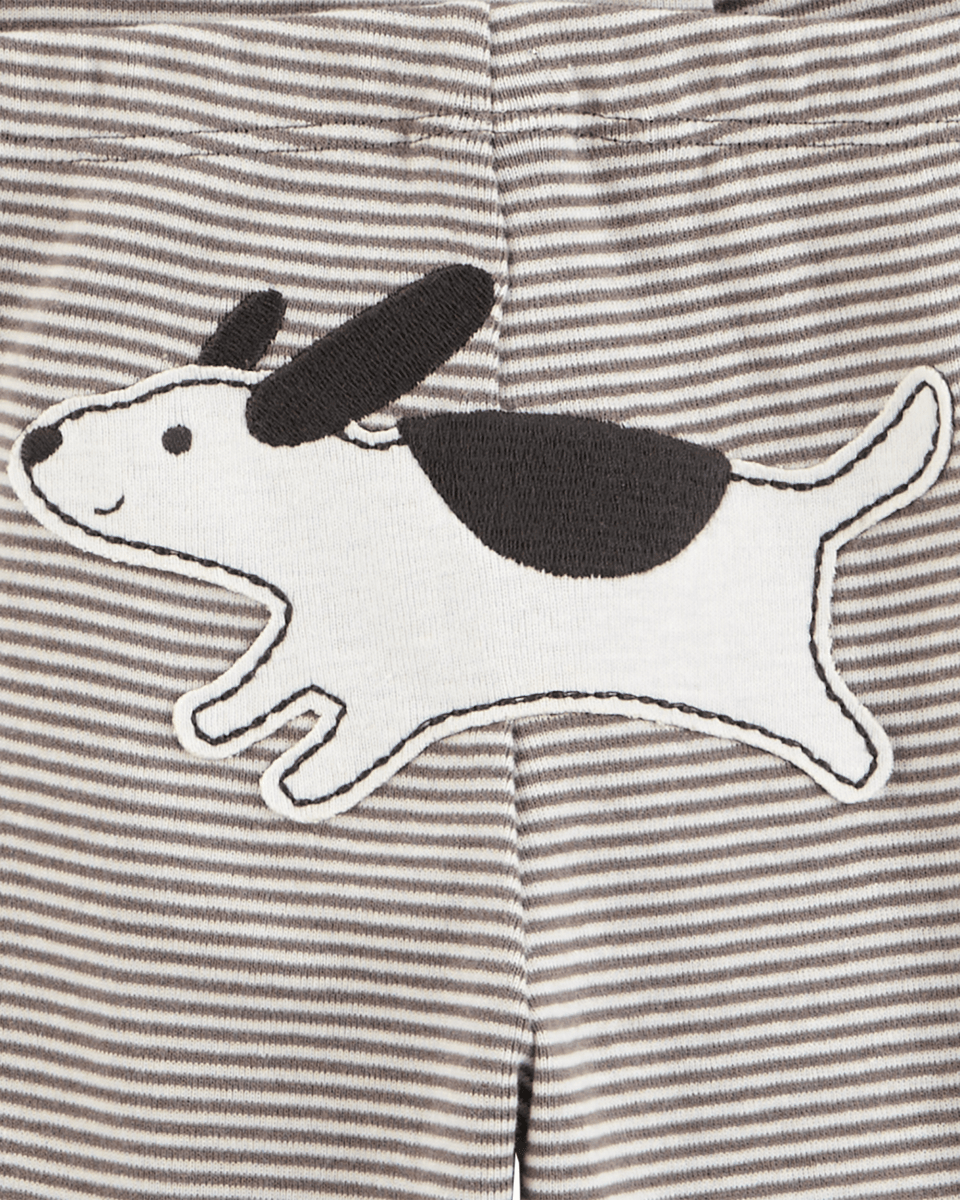 Conjunto tres piezas pantalón y dos bodies diseño de perro - Carter's