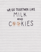 Conjunto tres piezas pantalón y dos bodies diseño galletitas - Carter's