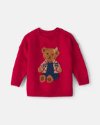 Jersey de punto de manga larga con oso, en rojo - Carter's