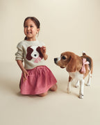 Jersey de punto de ochos con motivo de perro, crema - Carter's