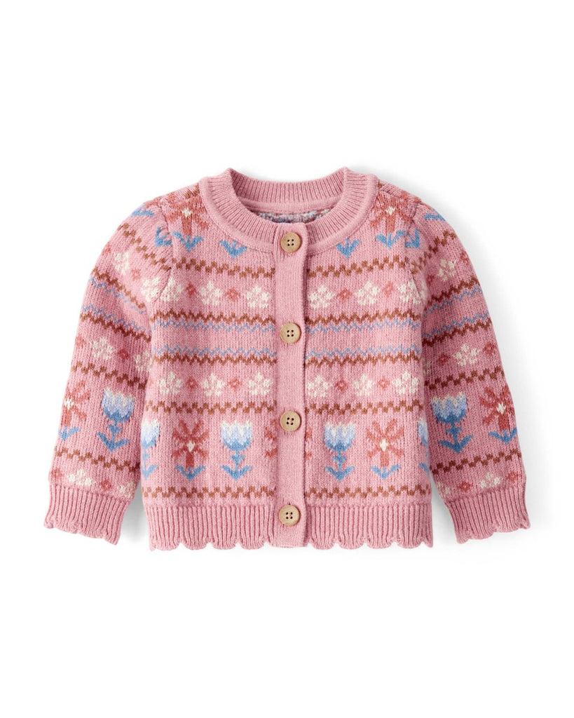 Jersey rosa con diseño intarsia para bebé niña - Carter's
