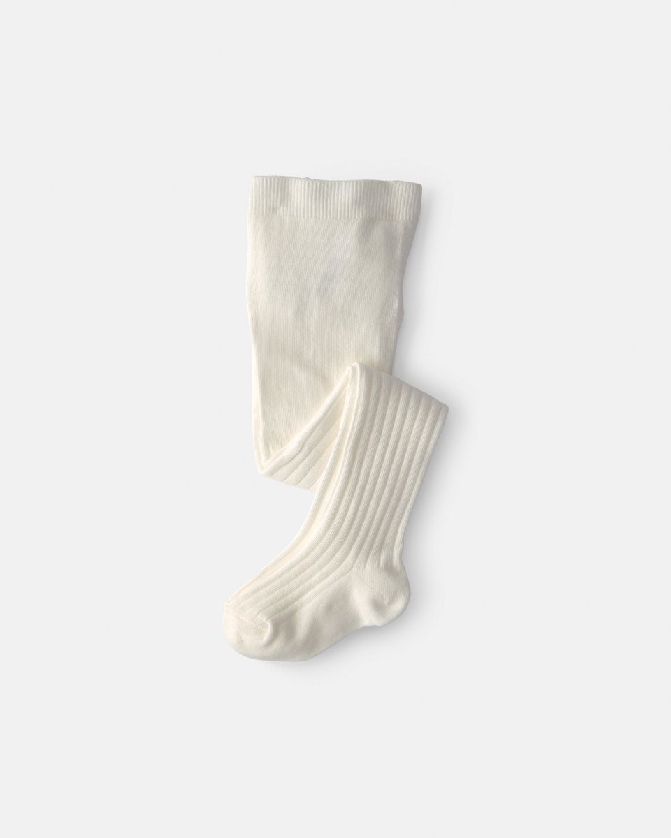 Leotardos de canalé de algodón para bebé, marfil - Carter's