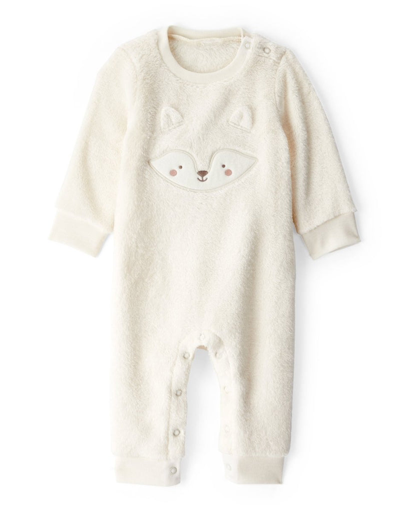 Mono de felpa con zorro y manga larga blanco - Carter's