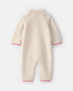 Mono de micropolar con cremallera, bicolor crema y rosa - Carter's