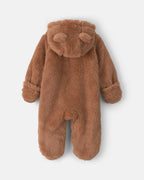 Mono de polar teddy con capucha, oso en marrón - Carter's