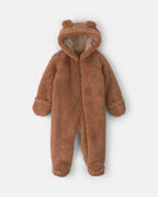 Mono de polar teddy con capucha, oso en marrón - Carter's