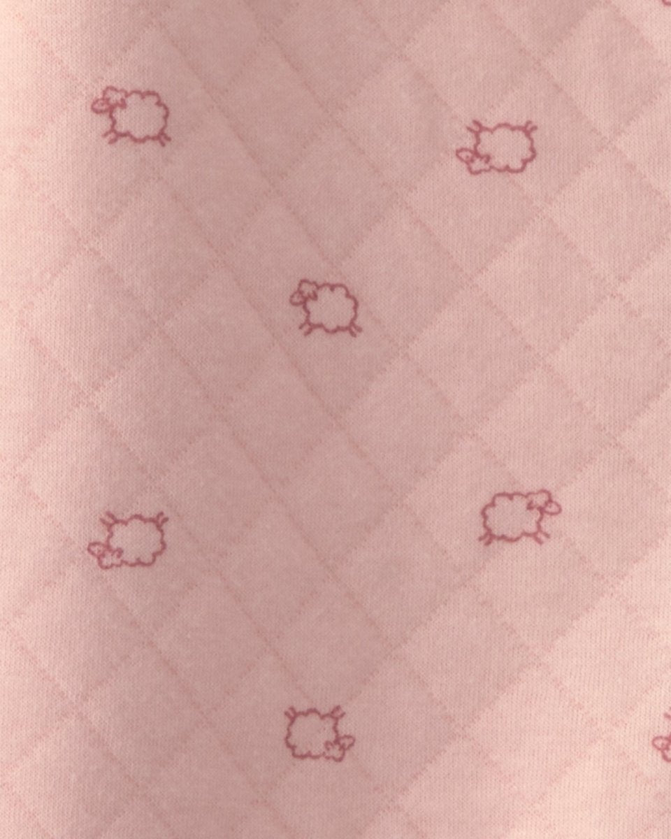 Mono forrado de borreguito con capucha, ovejas en rosa - Carter's