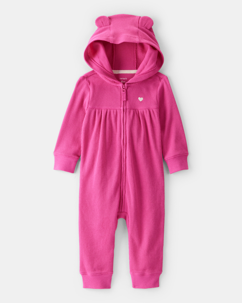 Mono térmico rosa fucsia con capucha de orejitas - Carter's