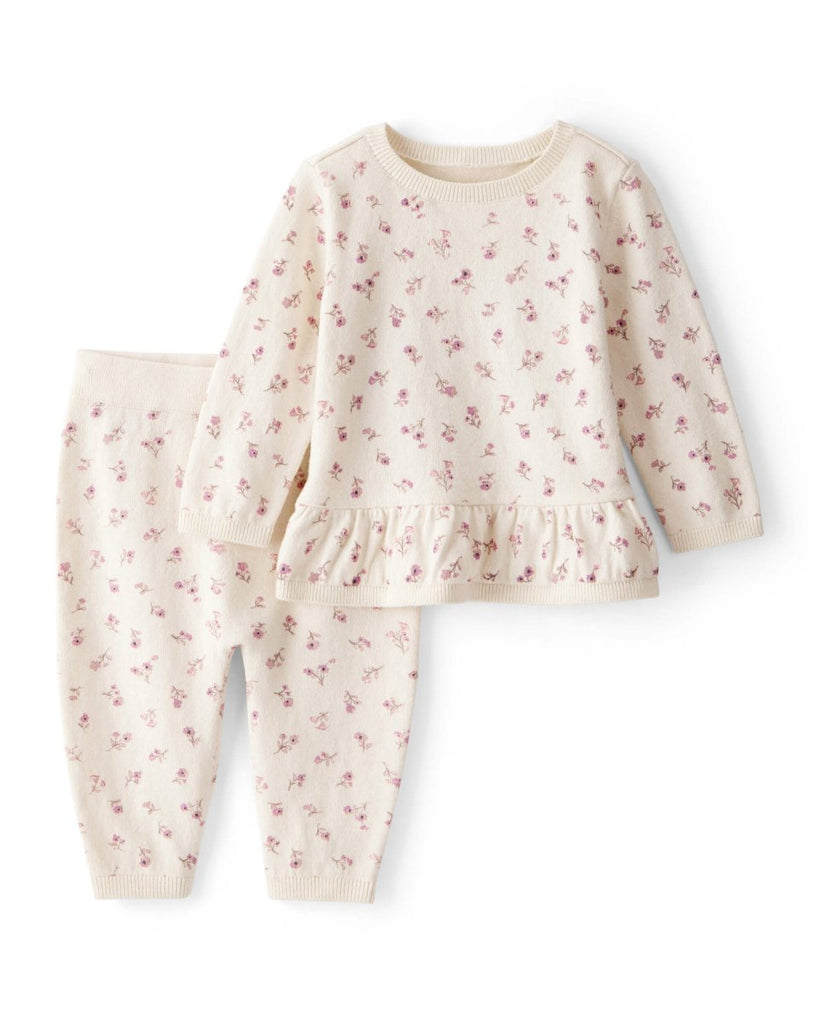 Pack 2 conjunto para bebé con diseño floral con sherpa - Carter's