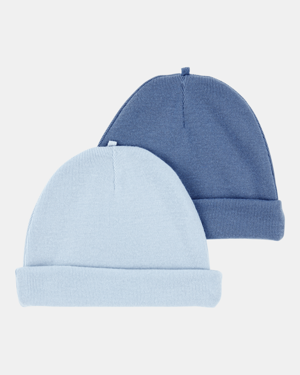 Pack 2 gorros con diseño azul - Carter's
