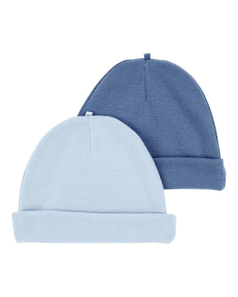 Pack 2 gorros para bebé con diseño azul - Carter's