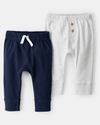 Pack of 2 cotton pants, different designs