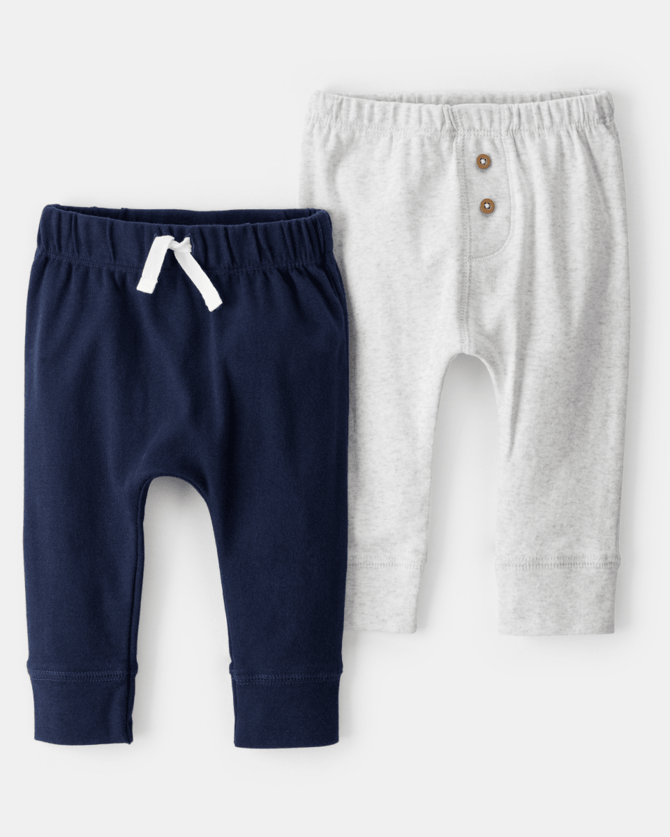 Pack 2 pantalones de algodón, distintos diseños - Carter's