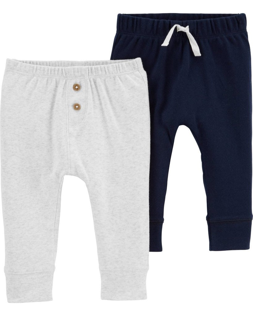 Pack 2 pantalones de algodón, distintos diseños - Carter's