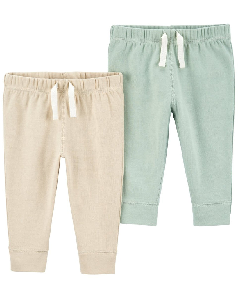 Pack 2 pantalones de algodón, oliva y khaki - Carter's
